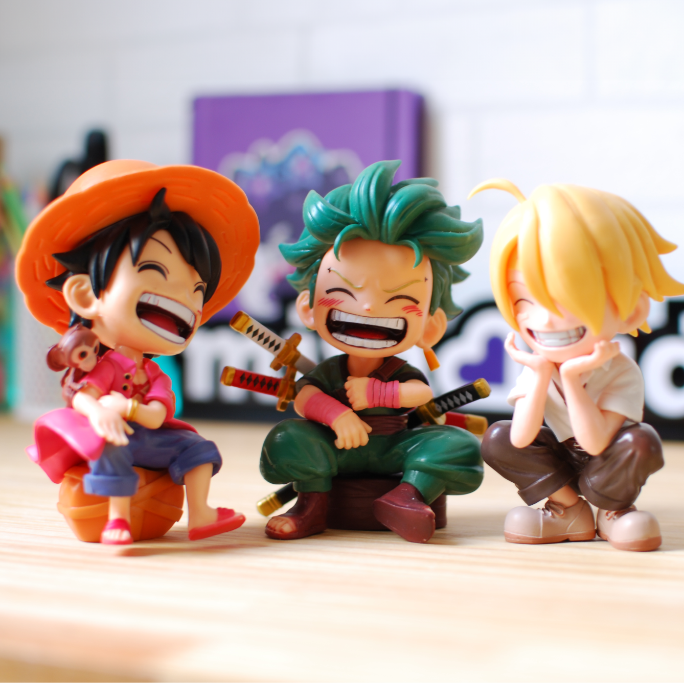 Kit c/ 3 Colecionáveis One Piece